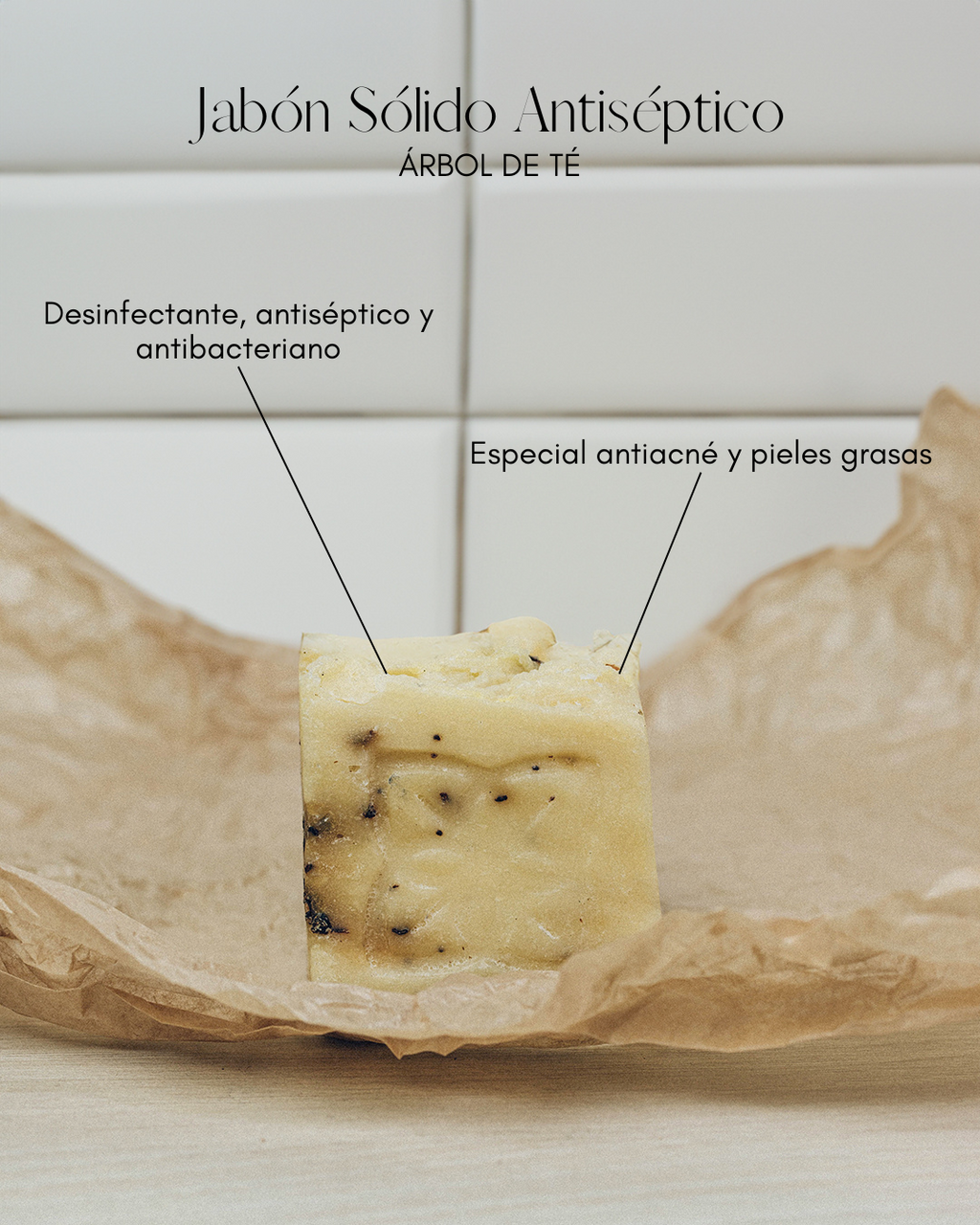 Jabón Sólido Antiséptico - Árbol de Té