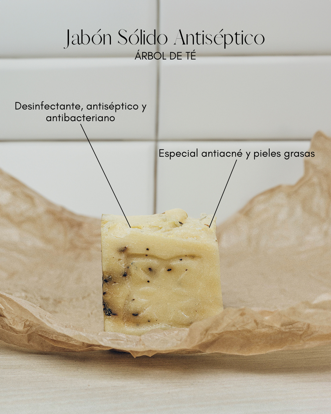 Jabón Sólido Antiséptico - Árbol de Té