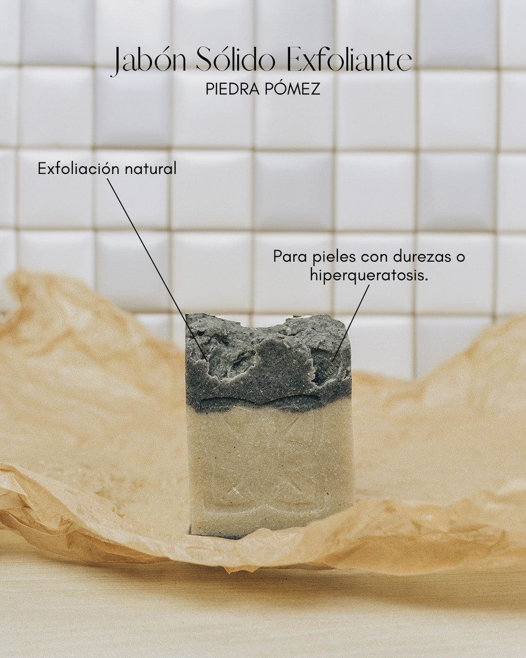 Jabón Sólido Exfoliante - Piedra Pómez