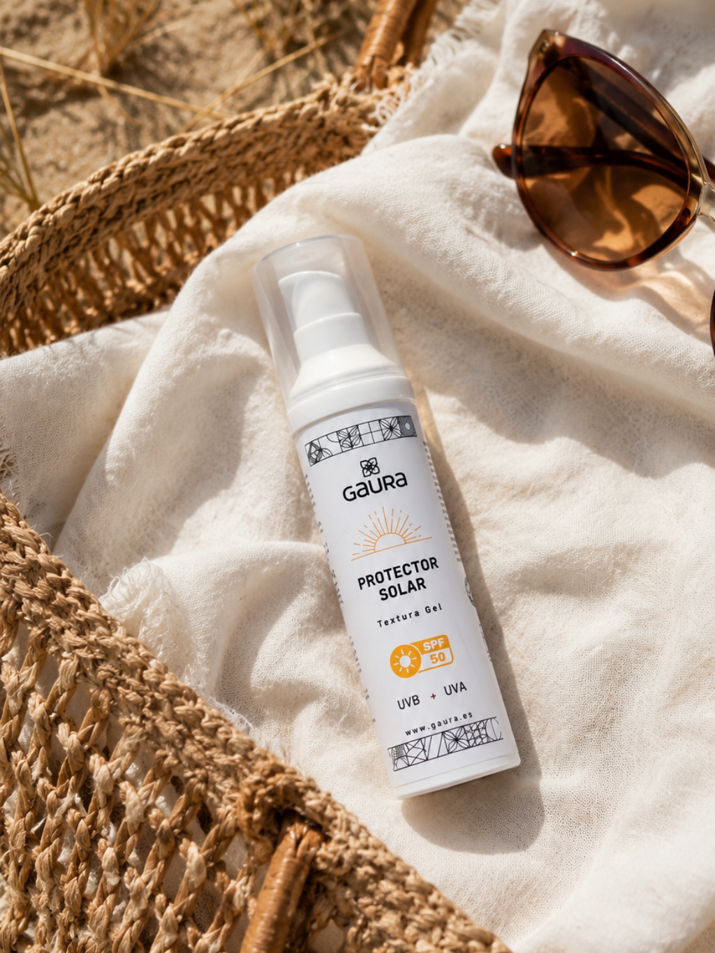 Protector Solar SPF 50 GAURA | Protección solar mineral con textura gel