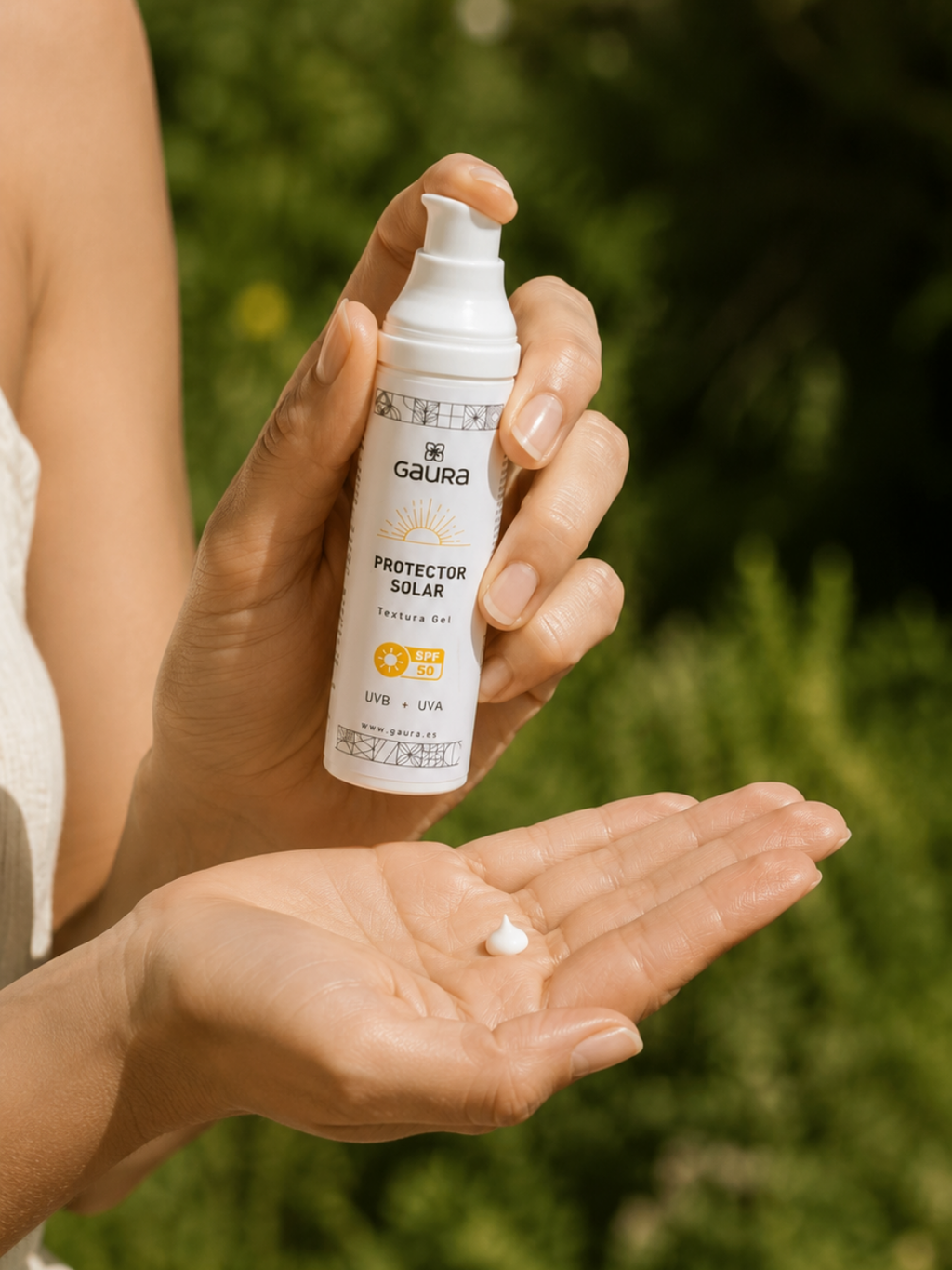Protector Solar SPF 50 GAURA | Protección solar mineral con textura gel