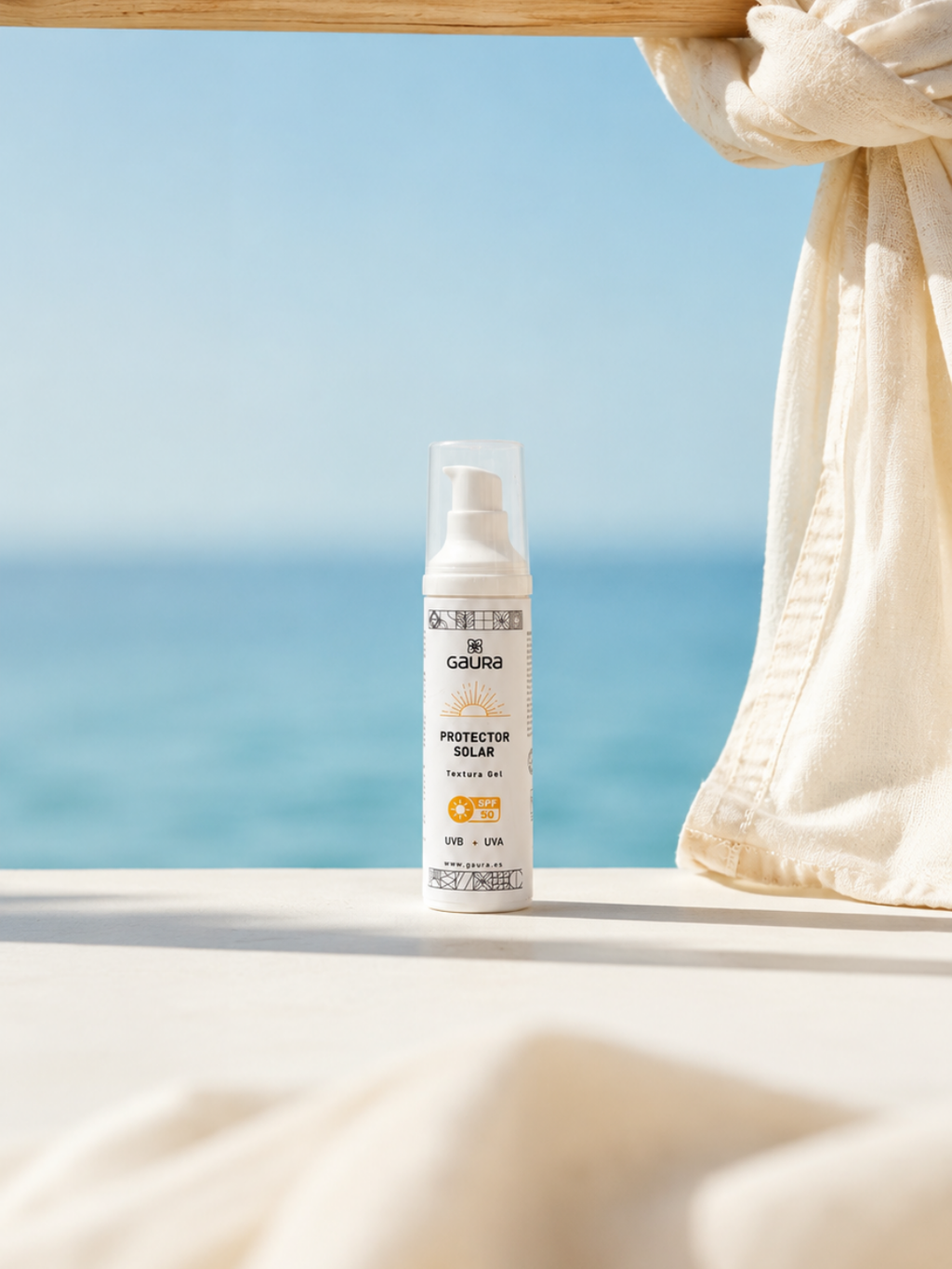 Protector Solar SPF 50 GAURA | Protección solar mineral con textura gel